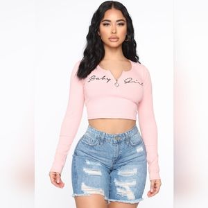 WHITE. Sweet Baby Zip up top